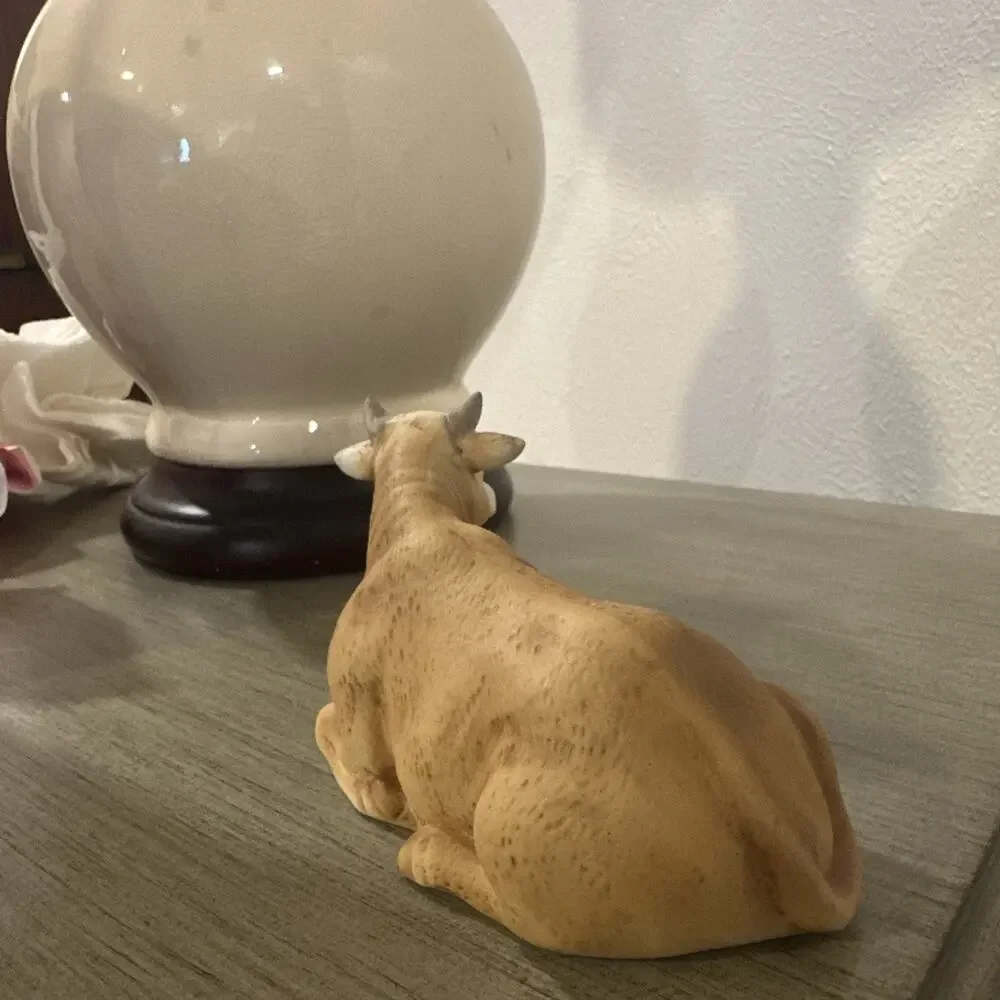 Christopher Collection Nativity CowvTan 1988 Replacement 03574‎ Signed Lefton